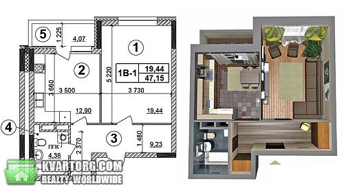 Sell 1-room apartment. Киев, Сагайдака — photo 3