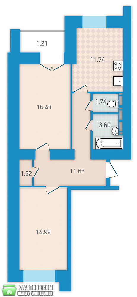 Sell 2-room apartment. Киев, Вернадского — photo 4