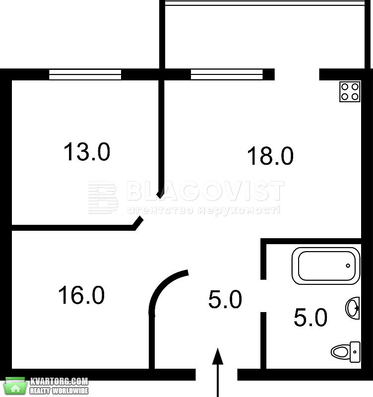 Sell 2-room apartment. Киев, коновальца — photo 2