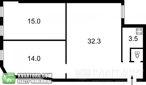 Sell 2-room apartment. Киев, Лютеранская — photo 2