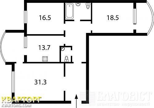 Sell 3-room apartment. Киев,  Героев Сталинграда пр — photo 2