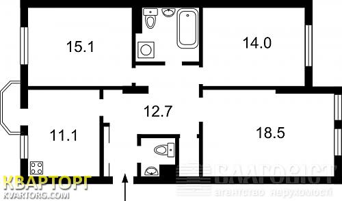 продам 3-комнатную квартиру. Киев,   Палладина пр - фото 2