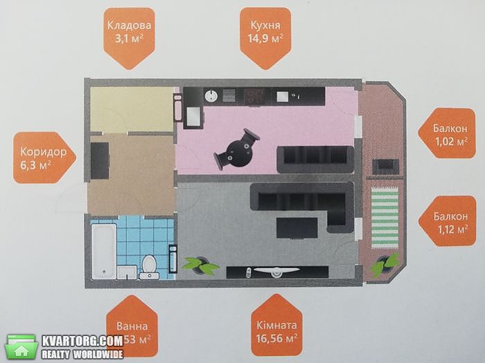 Sell 1-room apartment. Киев, Лысогорский спуск — photo 6