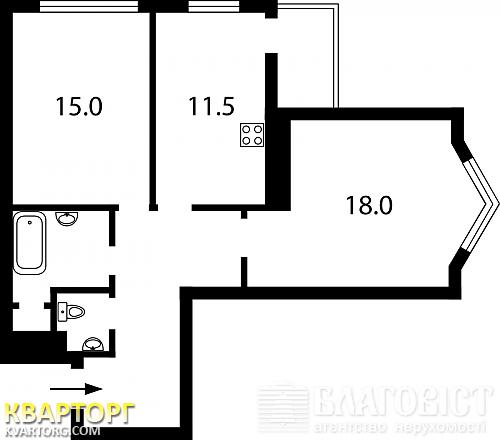 Sell 2-room apartment. Киев,  Саперно-Слободская — photo 1