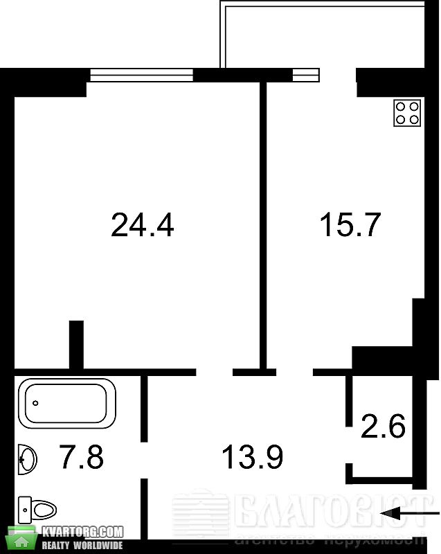 Sell 1-room apartment. Киев,  Щорса — photo 5