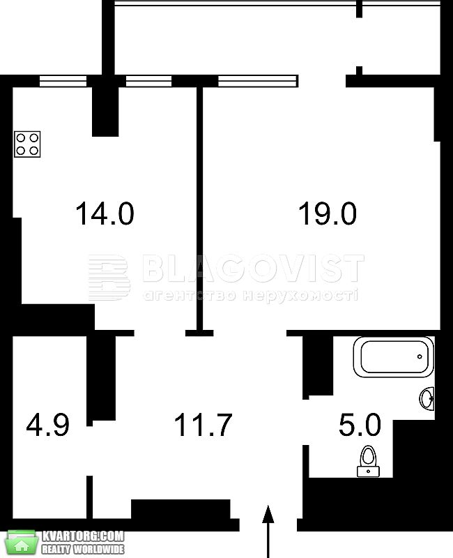 Sell 1-room apartment. Киев, коновальца — photo 3
