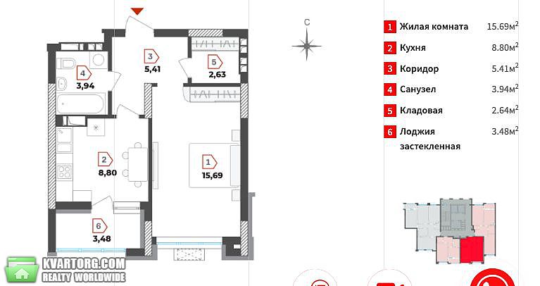 Sell 1-room apartment. Киев, пр. Бандеры — photo 5