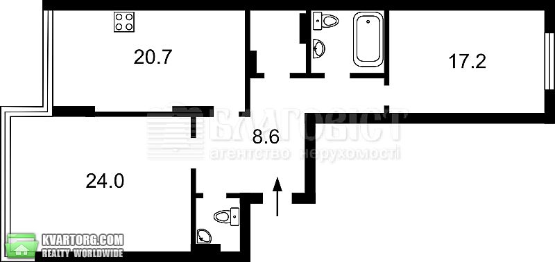 Sell 2-room apartment. Киев,  Днепровская наб — photo 2