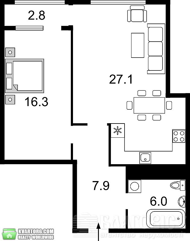 Sell 1-room apartment. Киев,  Саксаганского — photo 1