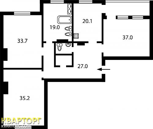 Sell 3-room apartment. Киев, Краснова — photo 2