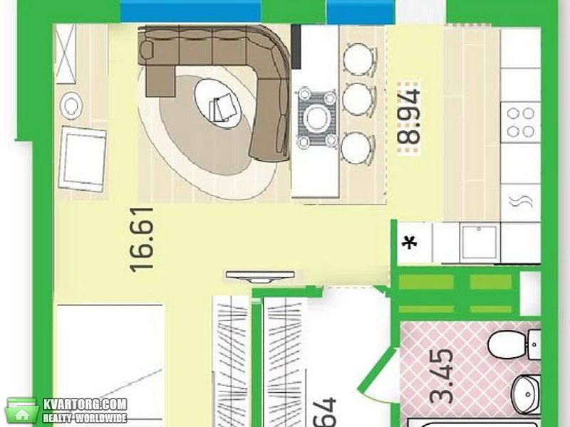 Sell 1-room apartment. Киев,  Стуса — photo 2