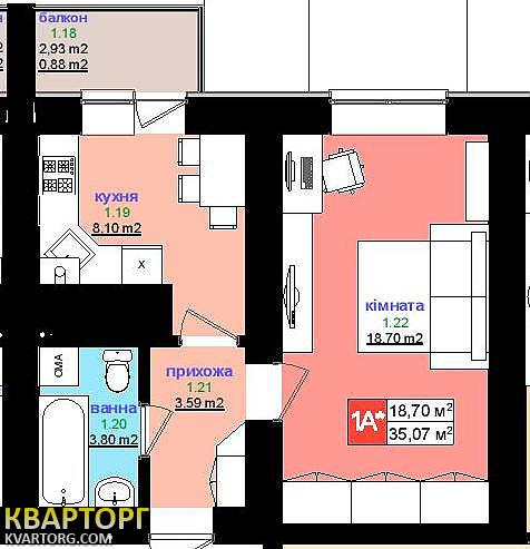 продам 1-комнатную квартиру. Киевская обл.,   Богдана Хмельницкого - фото 4