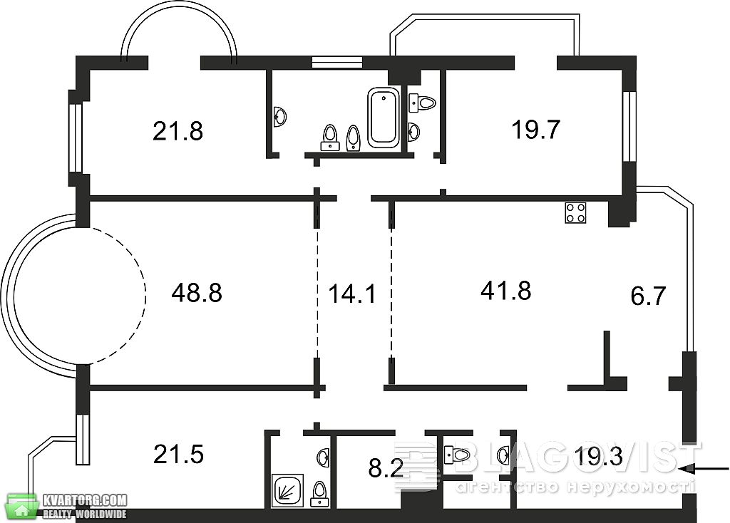 Sell 4-room apartment. Киев, Кропивницкого — photo 3