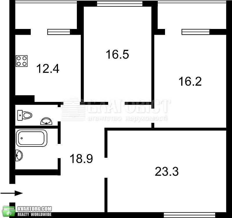 Sell 3-room apartment. Киев,  Армянская — photo 3
