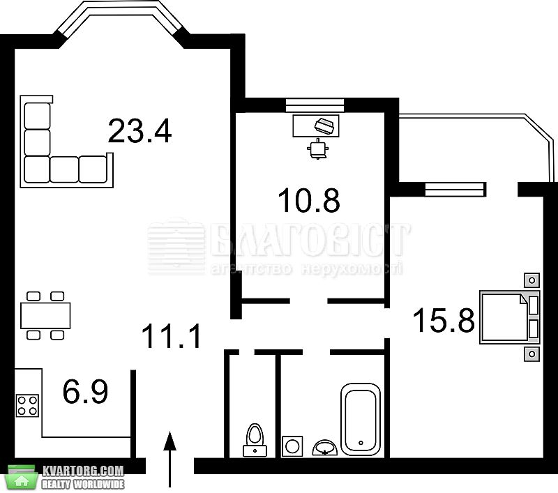 Sell 3-room apartment. Киев,  Героев Сталинграда пр — photo 8