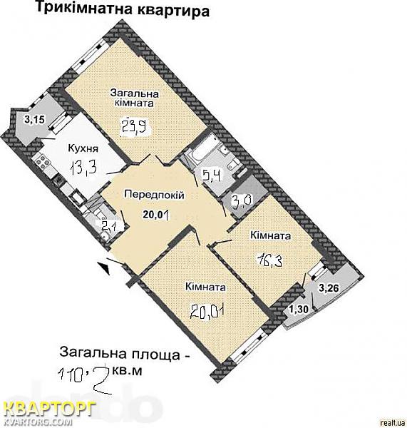 продам 3-комнатную квартиру. Киев,  Анны Ахматовой - фото 3