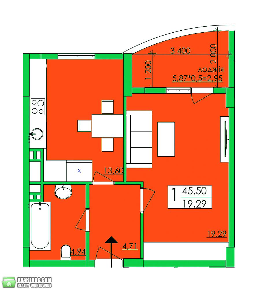Sell 1-room apartment. Херсон, Филатова — photo 1