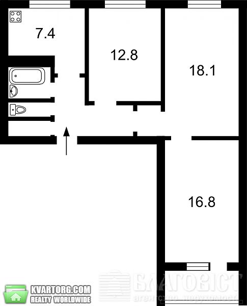 Sell 3-room apartment. Киев,  Приречная — photo 3