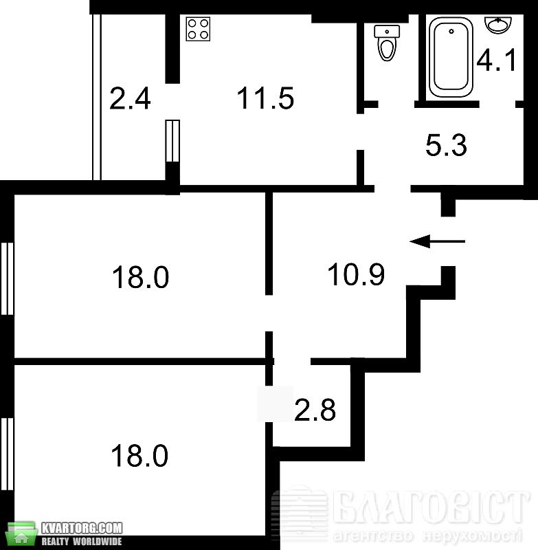 продам 2-комнатную квартиру. Киев,  Данченко - фото 3