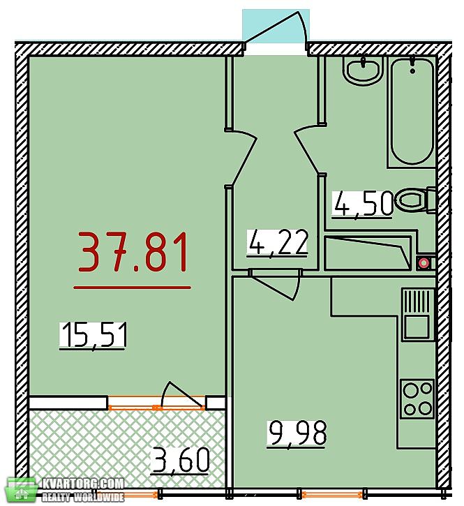 Sell 1-room apartment. Одесса, Бассейная — photo 4