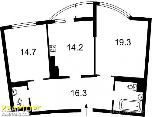 Sell 2-room apartment. Киев, Днепровская наб. — photo 2