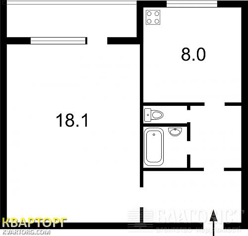 Sell 1-room apartment. Киев, Срибнокильская — photo 2