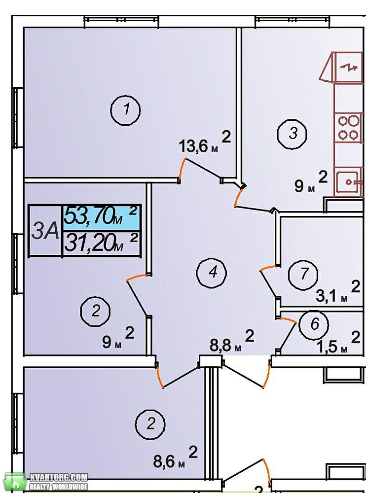 Sell 3-room apartment. Одесса, Штилевая — photo 2