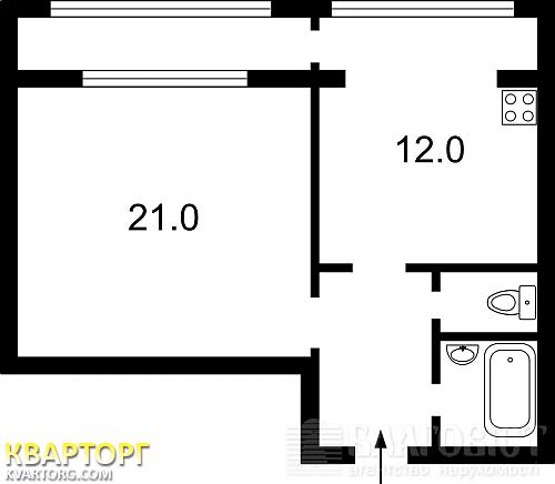 Sell 1-room apartment. Киев, Вишняковская — photo 6