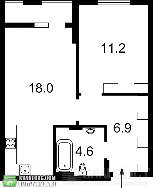 Sell 1-room apartment. Киев, Регенераторная — photo 2