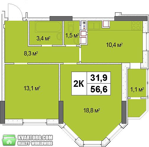 Sell 2-room apartment. Киев,  Механизаторов — photo 1