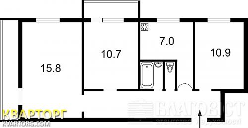 Sell 3-room apartment. Киев,  Тычины пр — photo 2
