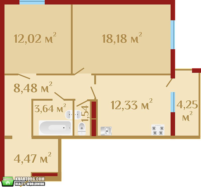 Sell 2-room apartment. Киев, Чубинского — photo 1
