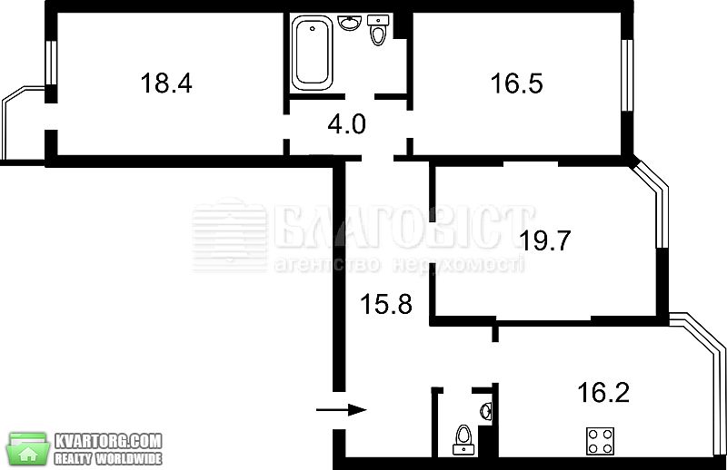 Sell 3-room apartment. Киев,  Вильямса — photo 10