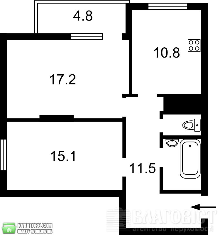 Sell 2-room apartment. Киев,  Шулявская — photo 2