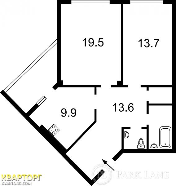 Sell 2-room apartment. Киев,  Днепровская наб — photo 2
