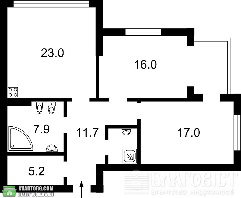 Sell 2-room apartment. Киев,  Днепровская наб — photo 4