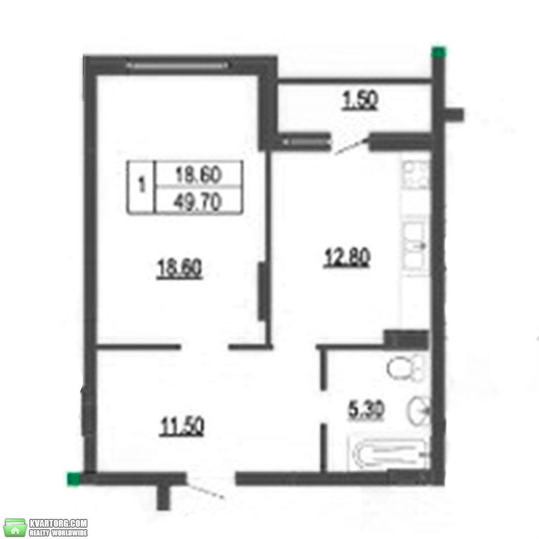 Sell 1-room apartment. Киев,  Вильямса — photo 2