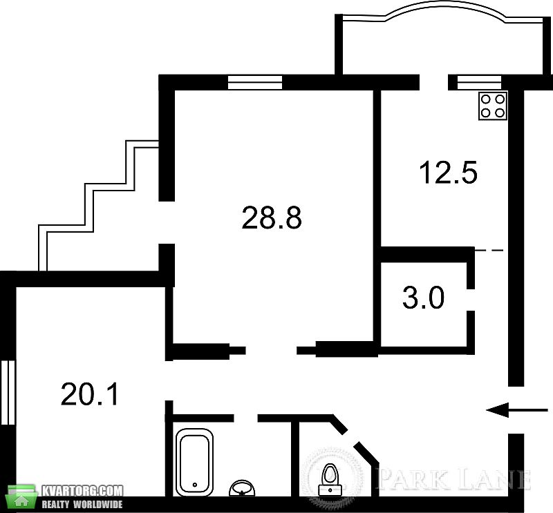 Sell 2-room apartment. Киев,  Срібнокільська, 2а. — photo 2