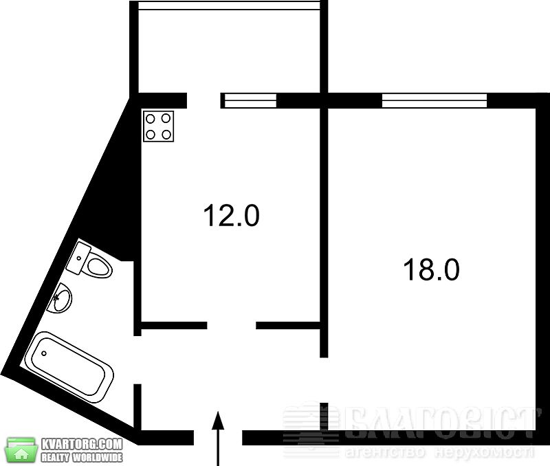 Sell 1-room apartment. Киев,  Григоренко пр — photo 3