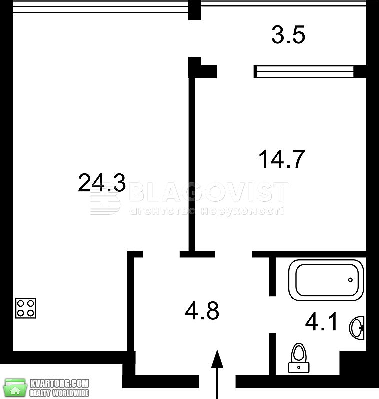 Sell 1-room apartment. Киев, золотоустівська — photo 2
