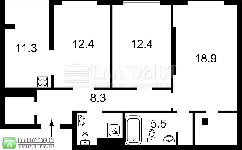 Sell 3-room apartment. Киев,  Богатырская — photo 3