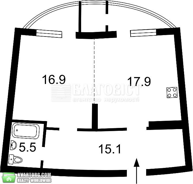 Sell 1-room apartment. Киев,  Днепровская наб — photo 2