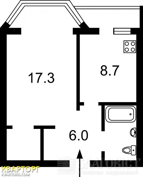 Sell 1-room apartment. Киев, Волошская — photo 6