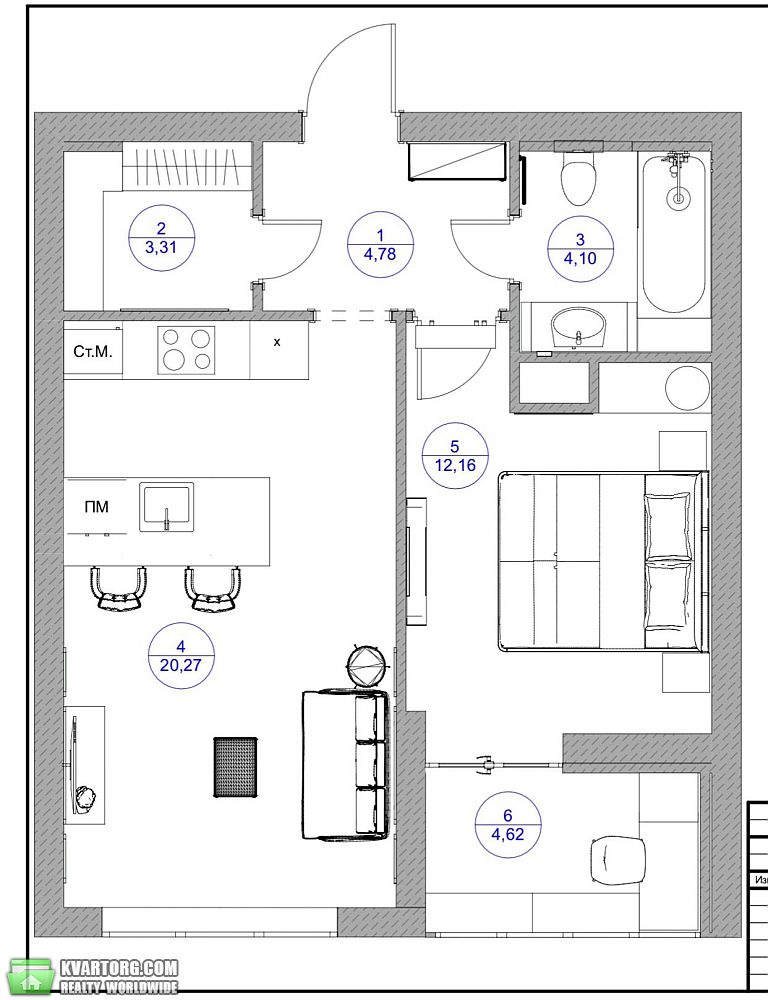 Rent out 2-room apartment. Киев, Бендуквидзе — photo 7