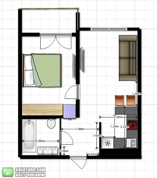 Sell 1-room apartment. Киев,  Феодосийская — photo 7