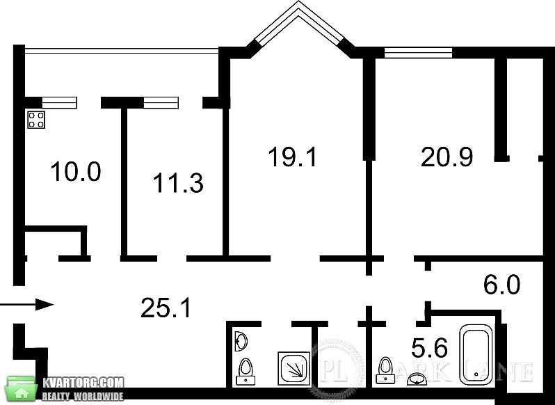 Sell 3-room apartment. Киев,  Щорса — photo 5