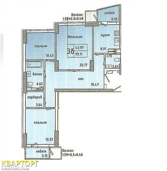 продам 3-комнатную квартиру. Киев,  Лебедева  - фото 6