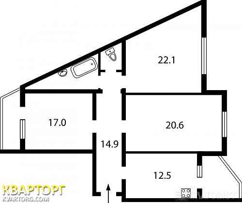 Sell 3-room apartment. Киев, Ахматовой — photo 2
