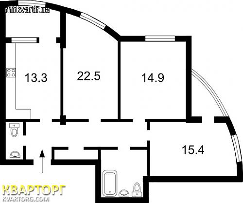 Sell 3-room apartment. Киев,  Верховного Совета бул — photo 3