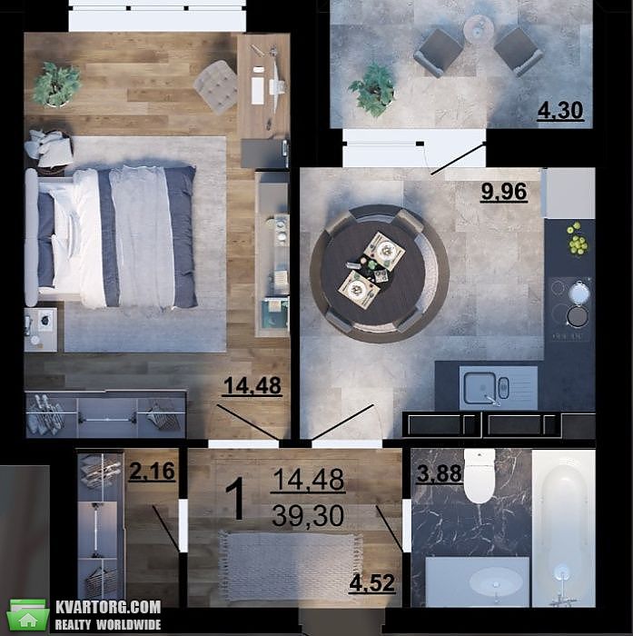 Sell 1-room apartment. Киев,  Тираспольская — photo 9